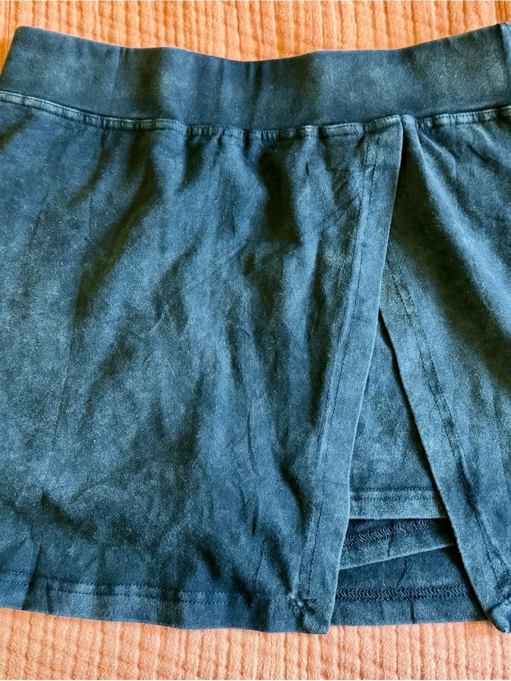 Black acid wash Mini Skort